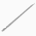 Silver Tone CZ Tennis Bracelet 18+2 cm, 6mm Crystal