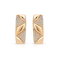 Rose Gold Plated Hoop Earrings with Cubic Zirconia