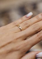 Adjustable Gold Plated Ring – 14K Minimalist Band for Women