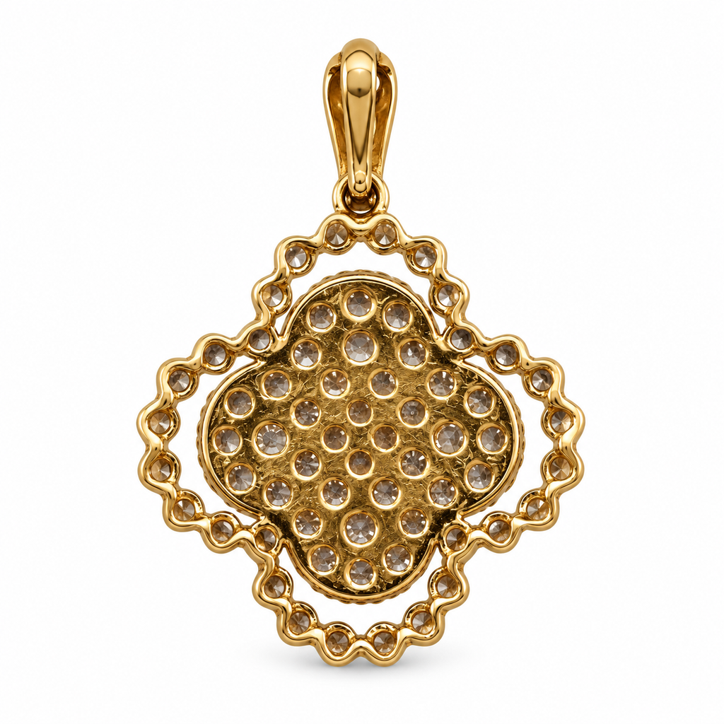 Radiant Bloom Pendant – Gold or White Gold Plated, 2.8 cm