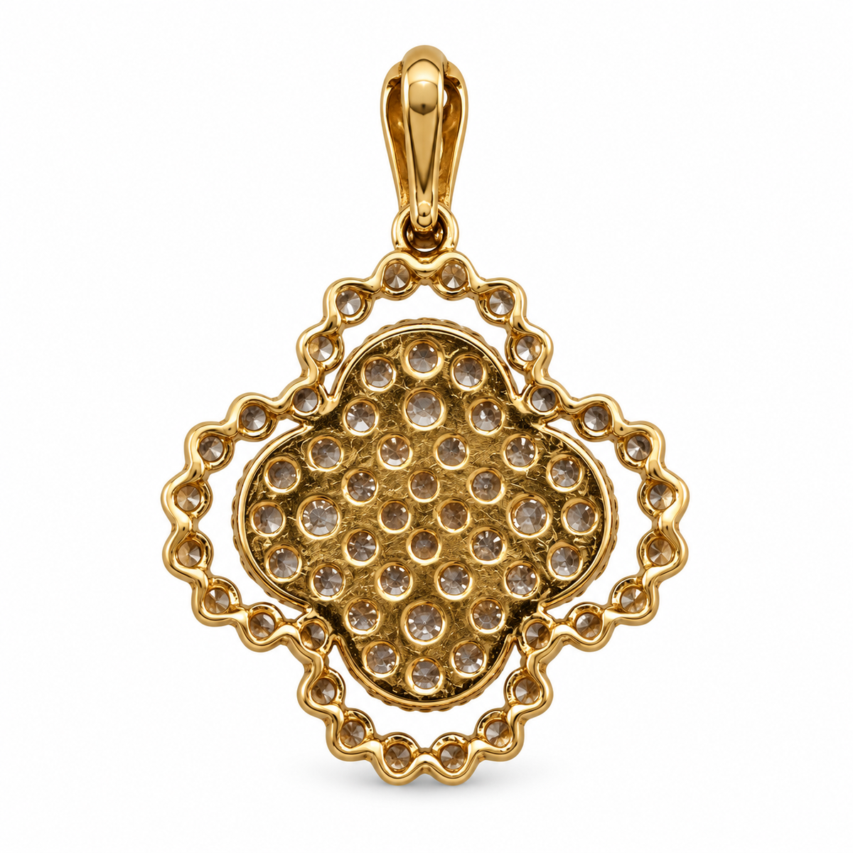 Radiant Bloom Pendant – Gold or White Gold Plated, 2.8 cm