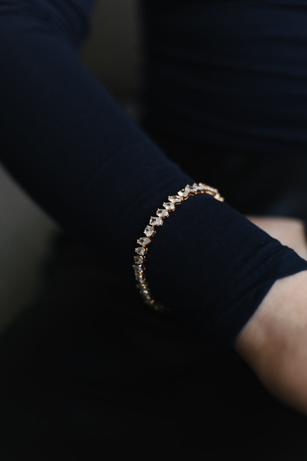 Gold Plated or Rhodium Plated Mixed Cut CZ Tennis Bracelet – Bridal Style