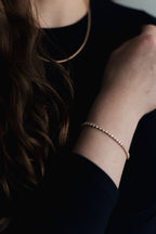 Rose Gold Plated Tennis Bracelet with Cubic Zirconia – 3 mm