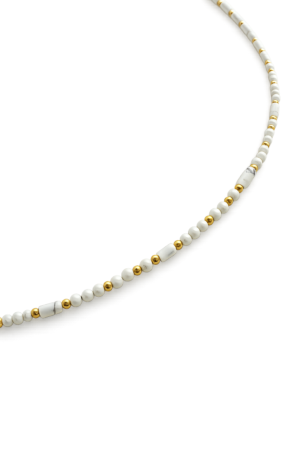 Natural Gemstone Beaded Necklace for Women – Spinel, Amazonite, Malachite, Apatite & Agate, Gold Plated Stainless Steel, 38+5 cm
