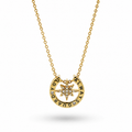 Rose Gold Plated Star Pendant Necklace – Hypoallergenic CZ Necklace 40+5 cm / 15.7”+2”
