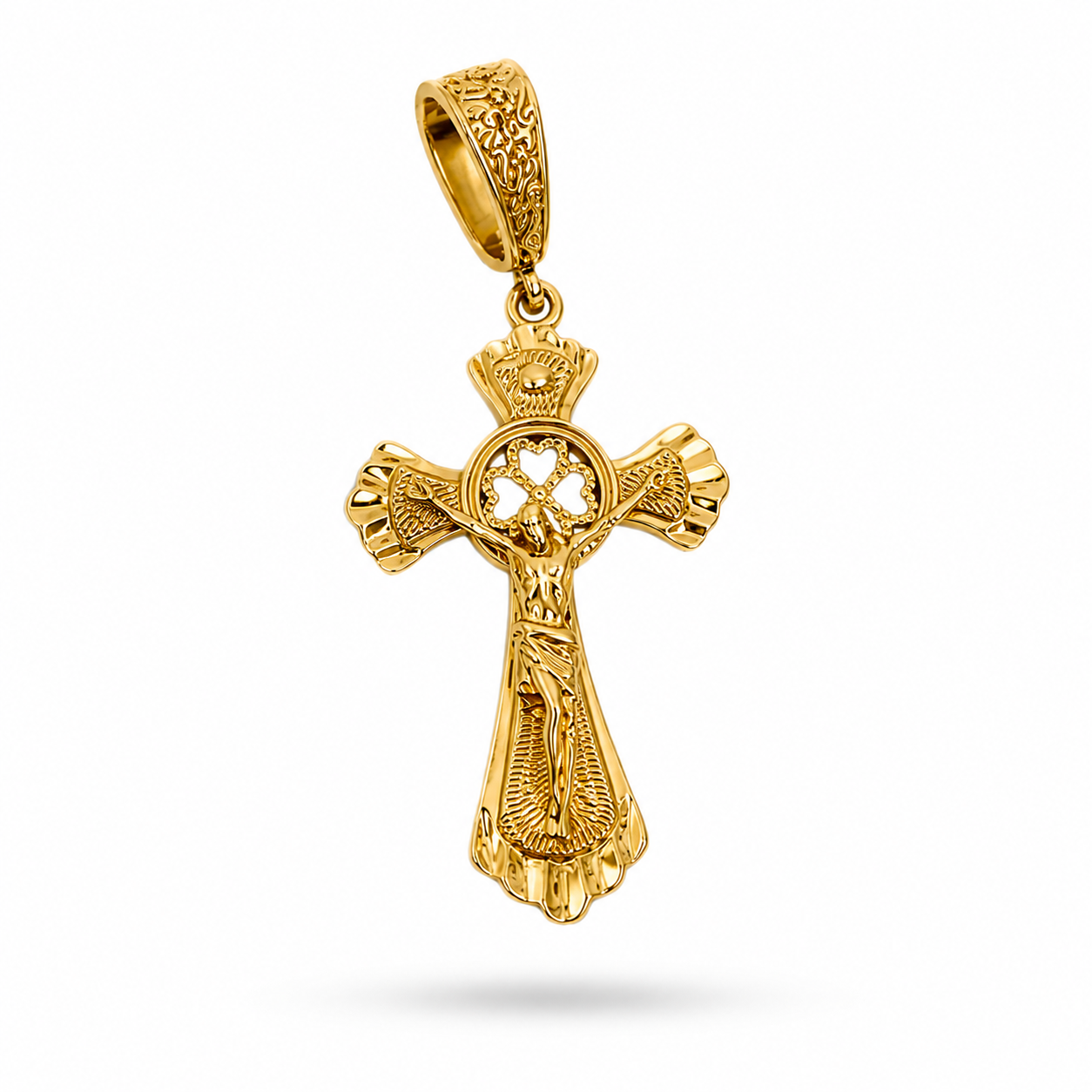 Rose Gold Plated Ornate Pendant Charm – Hypoallergenic Statement Pendant 5.5 × 2.5 cm / 2.17 × 0.98”