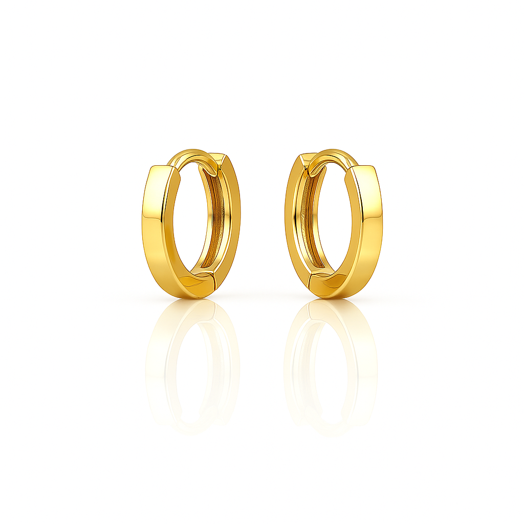 Hypoallergenic Small Hoop Earrings – 14K Gold , Rose & White Gold Plated