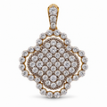 Radiant Bloom Pendant – Gold or White Gold Plated, 2.8 cm