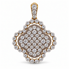Radiant Bloom Pendant – Gold or White Gold Plated, 2.8 cm
