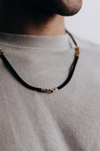 Rose Gold Plated Silk Cord Necklace – Hypoallergenic Rope Chain Necklace 60 cm / 23.6”