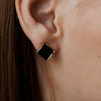 Geometric Stud Earrings | Gold Plated Studs 1 cm