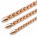 Bismarck Chain Bracelet – Rose Gold Plated Copper, 4mm, 6mm & 8mm