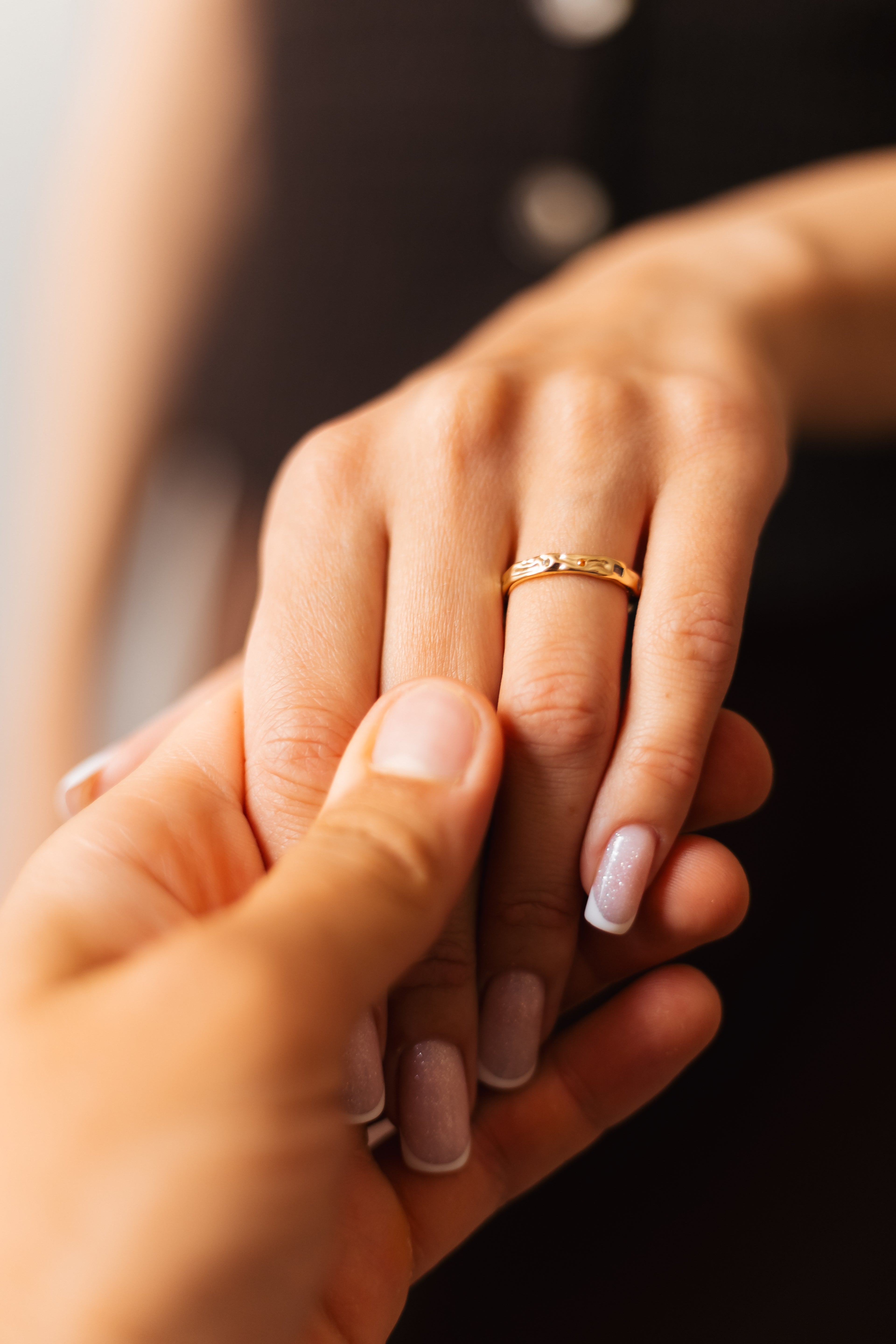 Adjustable Gold Plated Ring – 14K Minimalist Band for Women