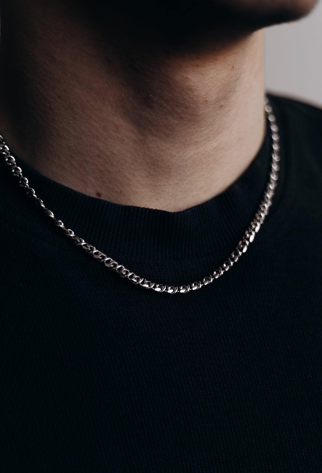 5 mm Curb Chain Necklace 50 cm – Gold Plated or White Gold