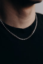 5 mm Curb Chain Necklace 50 cm – Gold Plated or White Gold