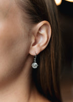 Rhodium Plated CZ Drop Earrings for Special Occasions