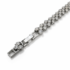Silver Tone CZ Tennis Bracelet 18+2 cm, 6mm Crystal