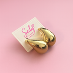 Teardrop Stud Earrings Gold or Silver Plated by Sedy Jewelry