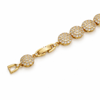 Rose Gold Plated CZ Tennis Bracelet – Black CZ / Clear CZ Crystal Bracelet for Women | Non Tarnish | 17.5 + 3 cm (6.89” + 1.18”)