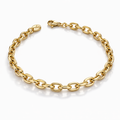 Chunky Chain Bracelet – Gold Plated Oval Links, 18 cm