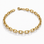 Chunky Chain Bracelet – Gold Plated Oval Links, 18 cm