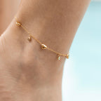 Stainless Steel Anklet | Adjustable 23+5 cm | Gold & Silver