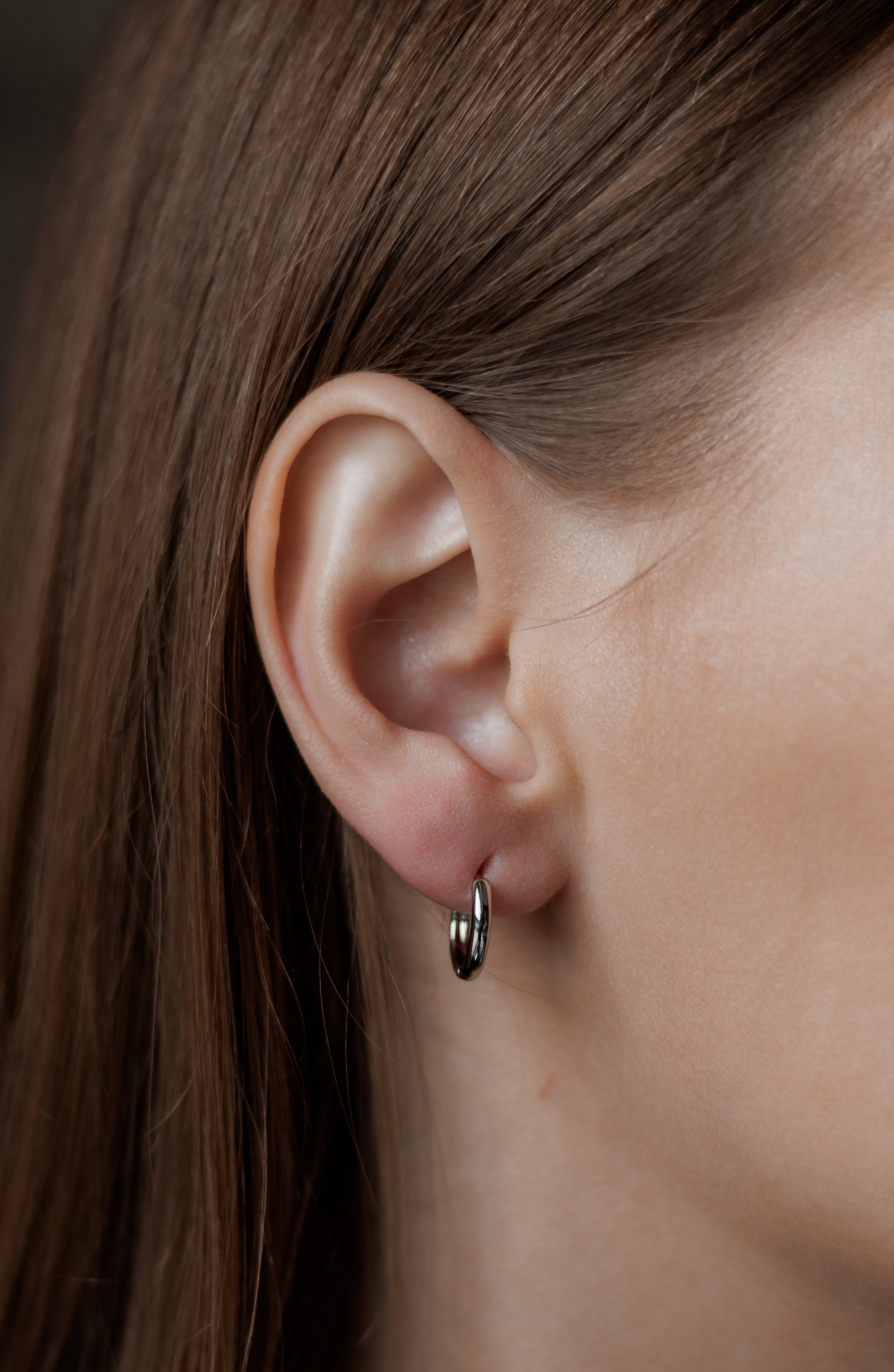 Hypoallergenic Small Hoop Earrings – 14K Gold , Rose & White Gold Plated