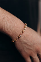 Rose Gold Plated Chain Bracelet – Unisex Link Bracelet | Non Tarnish Hypoallergenic Jewelry | 20.5 cm (8.07”) | Minimalist Statement Bracelet