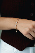 Sedy Jewelry Gold Plated Bracelet with CZ Charms, Adjustable 16+5 cm