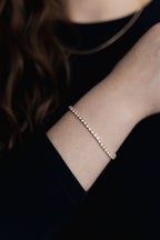 Rose Gold Plated Tennis Bracelet with Cubic Zirconia – 3 mm