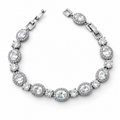 Rhodium Plated AAA CZ Tennis Bracelet – Bridal Wedding & Special Occasion Jewelry