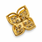 Sparkling Floral Pendant – Gold or White Gold Plated, 18 mm