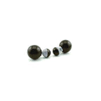 Double Ball Stud Earrings with Sterling Silver Post, 3 cm