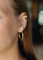 Gold Plated Rose Clip-On Earring – 1.2 cm, Ear Cuff or Lobe