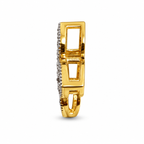 Sparkling Floral Pendant – Gold or White Gold Plated, 18 mm