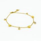 Stainless Steel Anklet | Adjustable 23+5 cm | Gold & Silver