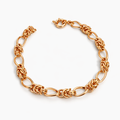 Rose Gold Plated Chain Bracelet – Unisex Link Bracelet | Non Tarnish Hypoallergenic Jewelry | 20.5 cm (8.07”) | Minimalist Statement Bracelet