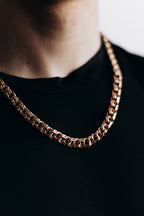 Gold Plated Bismarck Chain Necklace 60 cm – 10 mm Thick Classic Statement Unisex Chain