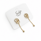 Gold Plated CZ Drop Earrings for Women – Dangle Chain Earrings – Hypoallergenic Jewelry