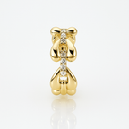 Gold Plated Bow Ring with CZ Stones – Width 8 mm, Size 5/6