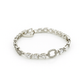 Rhodium Plated Cubic Zirconia Bracelet – Wedding & Prom, 16+1 cm