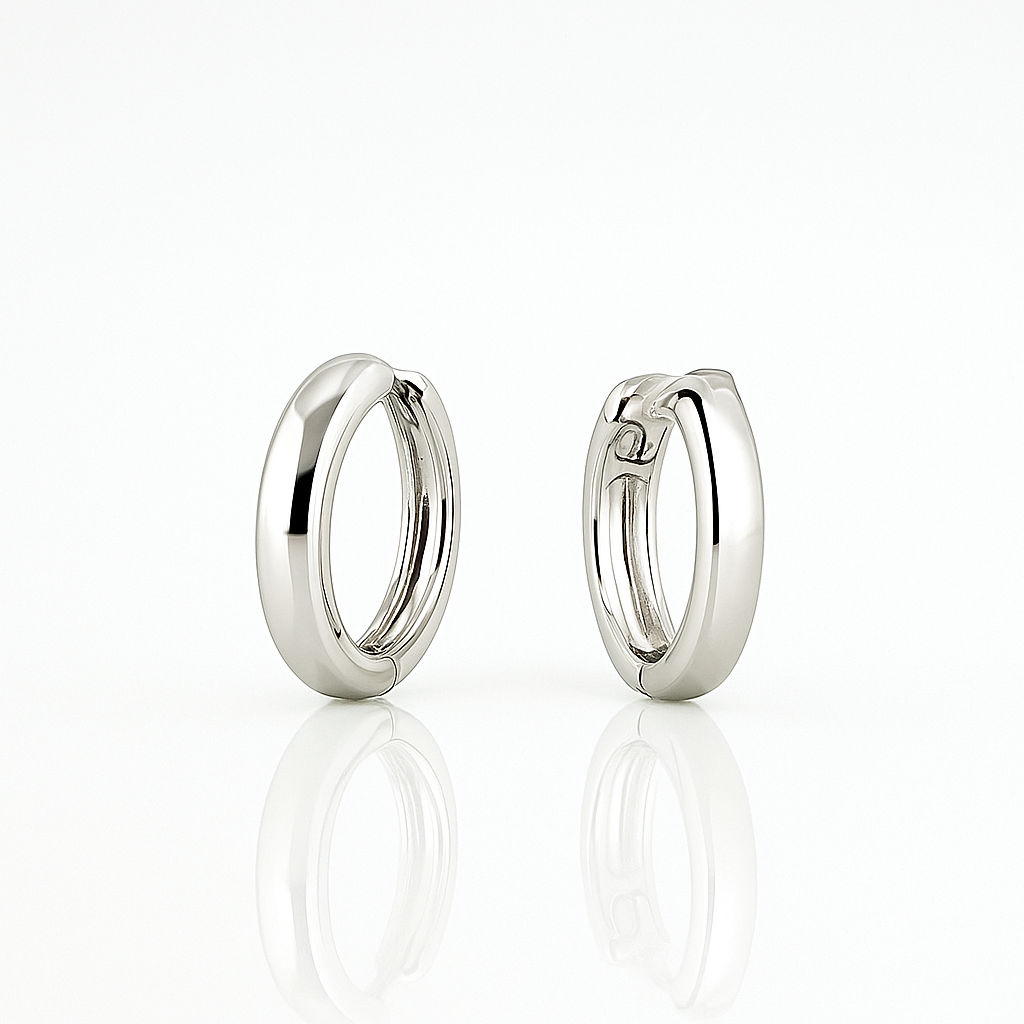 Hypoallergenic Small Hoop Earrings – 14K Gold , Rose & White Gold Plated