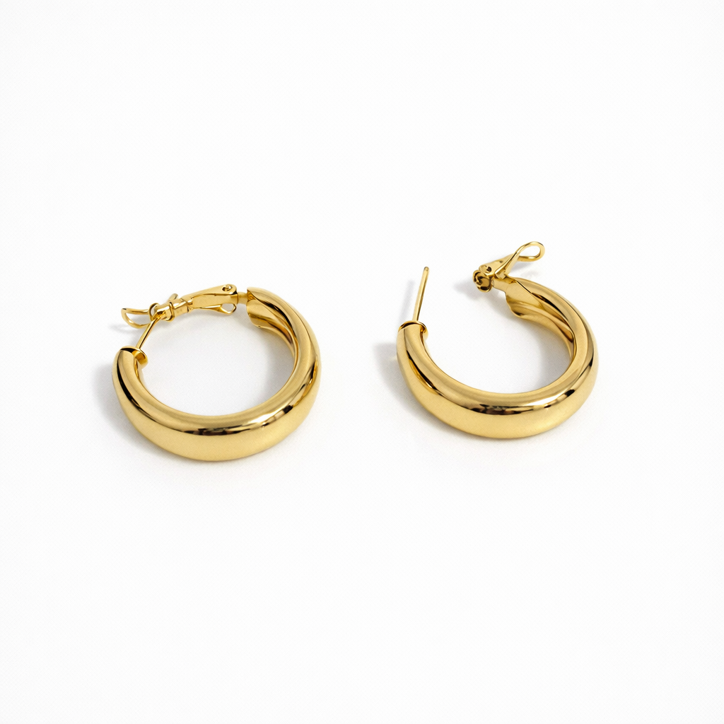 Hoop Earrings | Gold Plated Hoops 2.5 cm