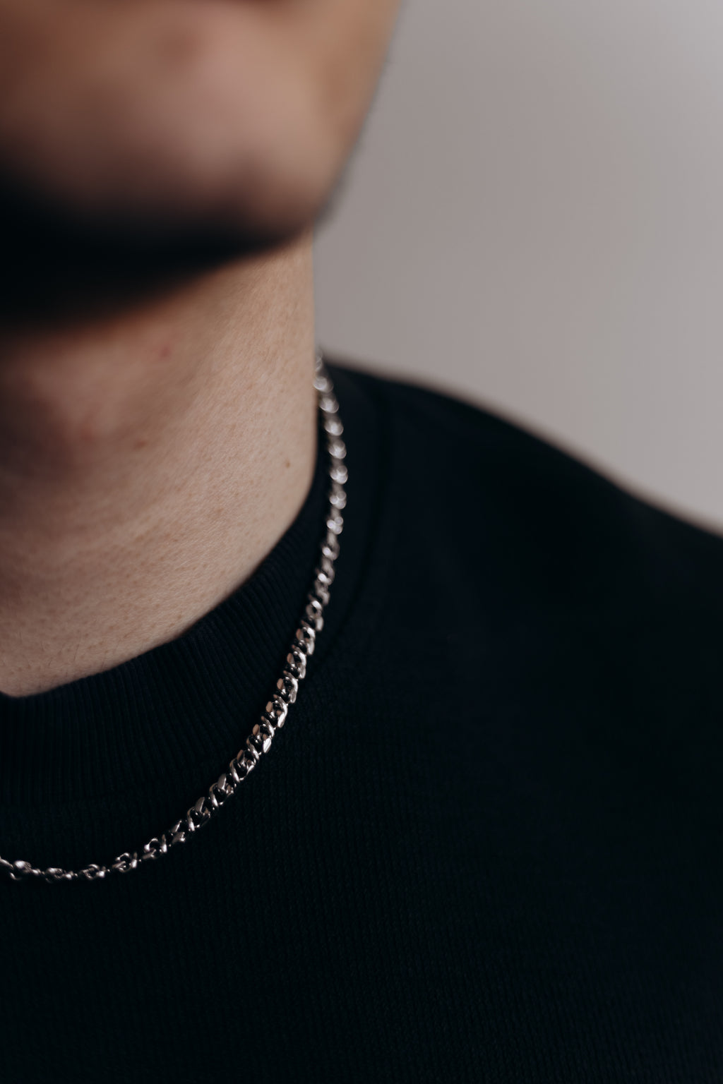 5 mm Curb Chain Necklace 50 cm – Gold Plated or White Gold