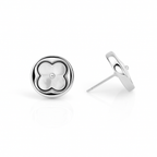 Flower Stud Earrings with Mother of Pearl, Gold or Silver Plated