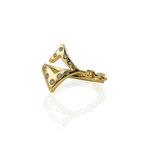 Gold Plated Geometric Ring with CZ – Size 10