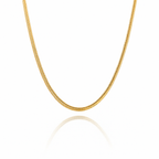 Snake Chain Necklace Gold Plated / Rhodium 3mm 45–55cm