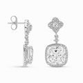 Wedding & Prom Cubic Zirconia Drop Earrings – White Gold Plated