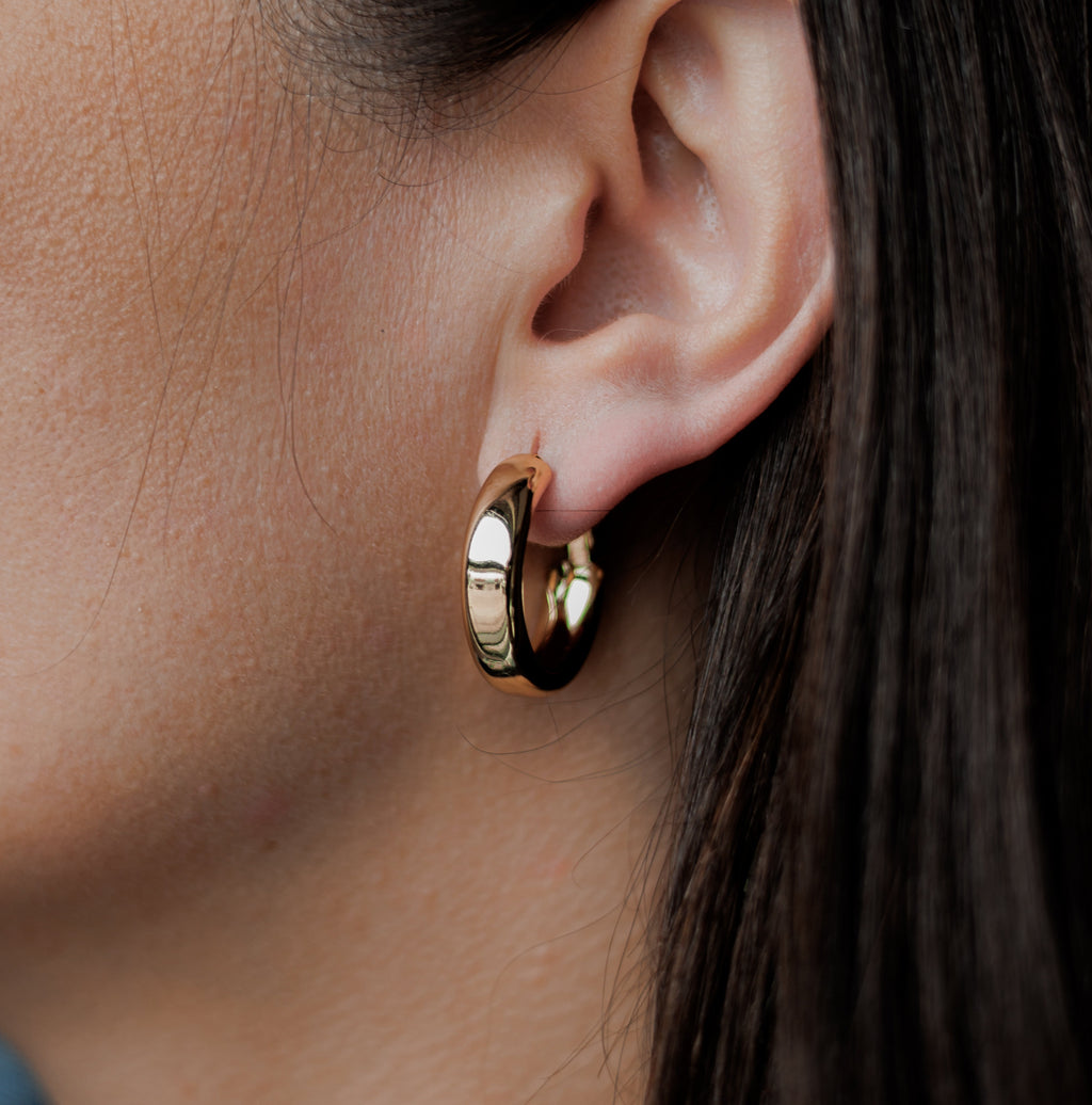 Hoop Earrings | Gold Plated Hoops 2.5 cm