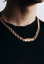 Gold Plated Bismarck Chain Necklace 60 cm – 10 mm Thick Classic Statement Unisex Chain